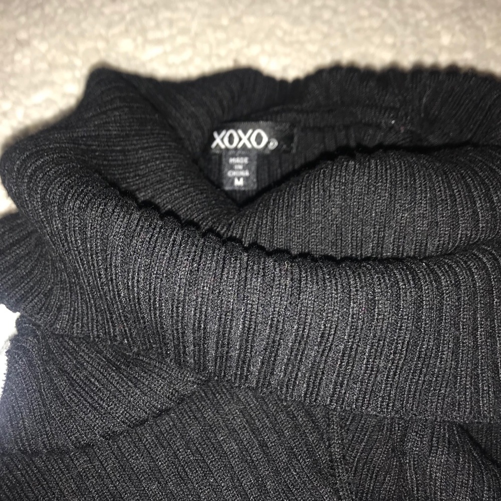 Adorable Turtle Neck Sweater with Cold Shoulder